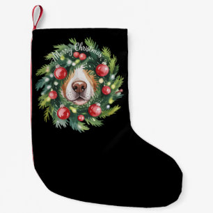 Söt hundnos julkrans hundmamma hundälskare liten julstrumpa