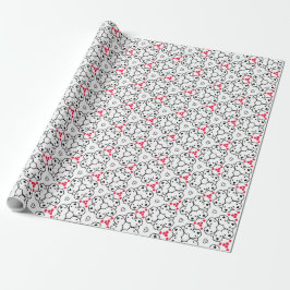Söt hundtematisk mönsterdesign presentpapper