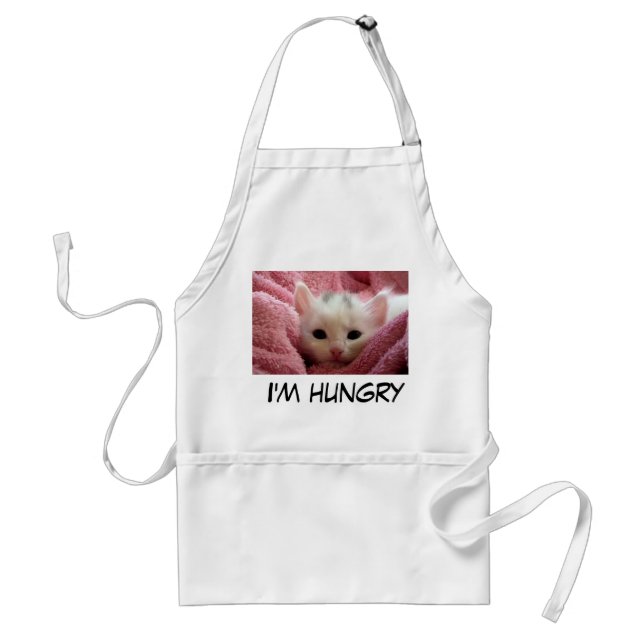 Söt hungrig Kitten Förkläde (Framsidan)