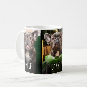 Söt Husdjur 3 Foto Collage Modern Namn Kaffemugg