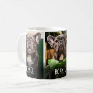 Söt Husdjur 3 Foto Collage Modern Namn Kaffemugg