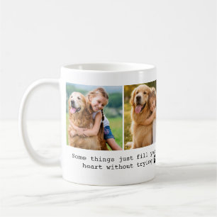 Söt husdjurs hund Citat 4 Foto Collage Kaffe Mugg
