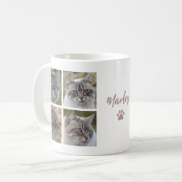 Söt husdjurskatt Anpassad 8 Foto Collage Kaffe Mug Kaffemugg