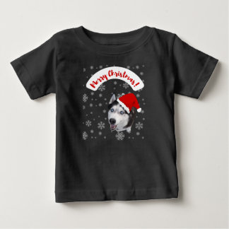 Söt husky hund i jultomten hat t shirt