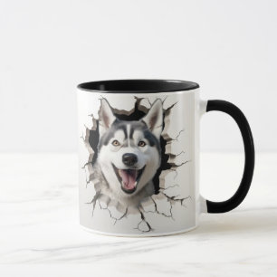 söt husky mugg