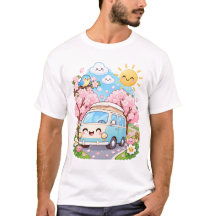 Söt husvagn Körsbärsblomssommar