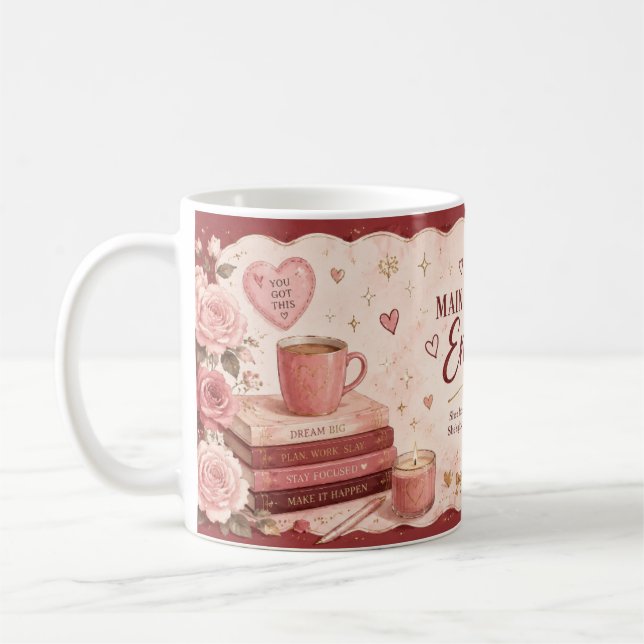 Söt huvudkaraktärsenergi-mugg kaffemugg (Vänster)