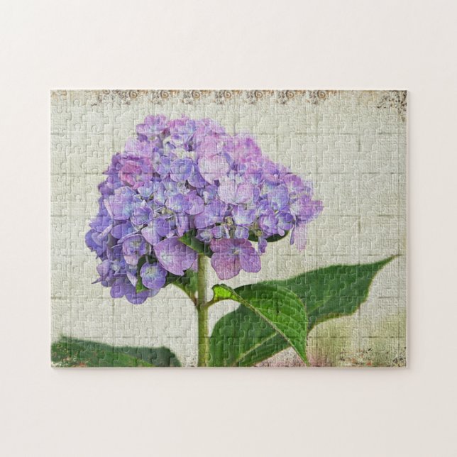 Söt Hydrangea Blommar Pussel (Horisontell)