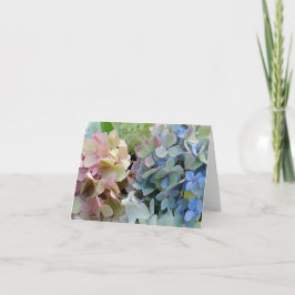 Söt Hydrangea Blommor Blanka anteckningskort