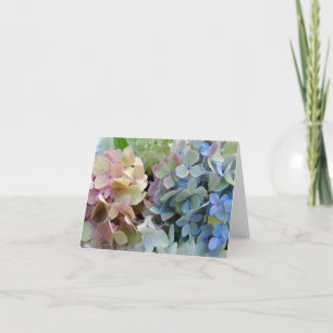 Söt Hydrangea Blommor Blanka anteckningskort