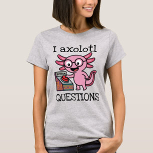 Söt I Axolotl Frågor aztec Oj röd knapp T Shirt