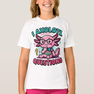 Söt I Axolotl Frågor aztekisk nörd med glasögon T Shirt