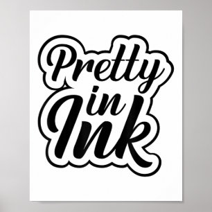 Söt i Bläck Funny Tattooed Älskare Tattoo Girls _ Poster