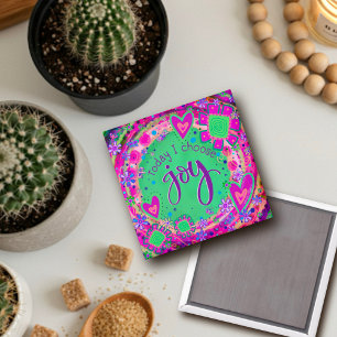 Söt I dag väljer jag Joy Trendig Roligt Inspirief Magnet