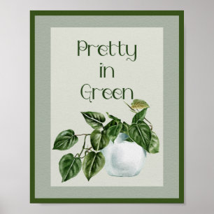 Söt i Grönt Po House Plant Poster