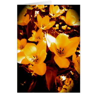 Söt i gult hälsningskort