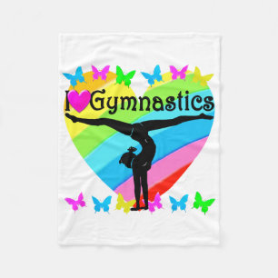SÖT I KÄRLEK GYMNASTICS RAINBOW DESIGN FLEECEFILT