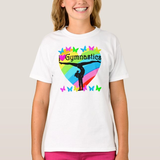 SÖT I KÄRLEK GYMNASTICS RAINBOW DESIGN TEE SHIRT (Framsida)