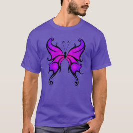 Söt i Lila Butterfly Comfortable Cotton-Sh T Shirt