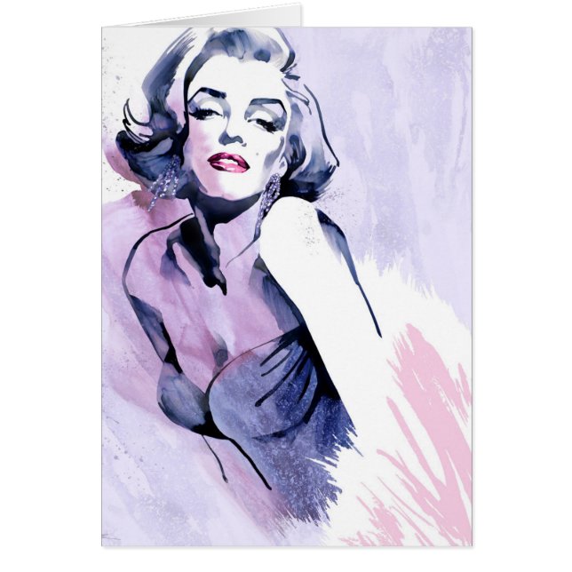 Söt i lilor hälsningskort (Framsidan)