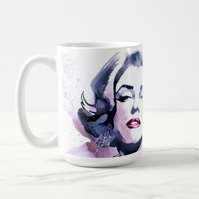Söt i lilor kaffemugg (Vänster)