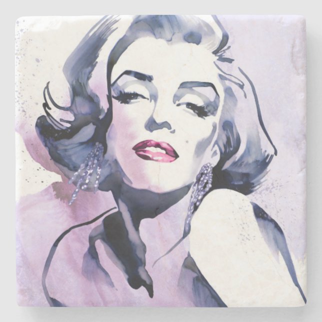 Söt i lilor underlägg sten (Framsidan)