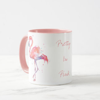Söt i mugg för Flamingo för rosavattenfärg