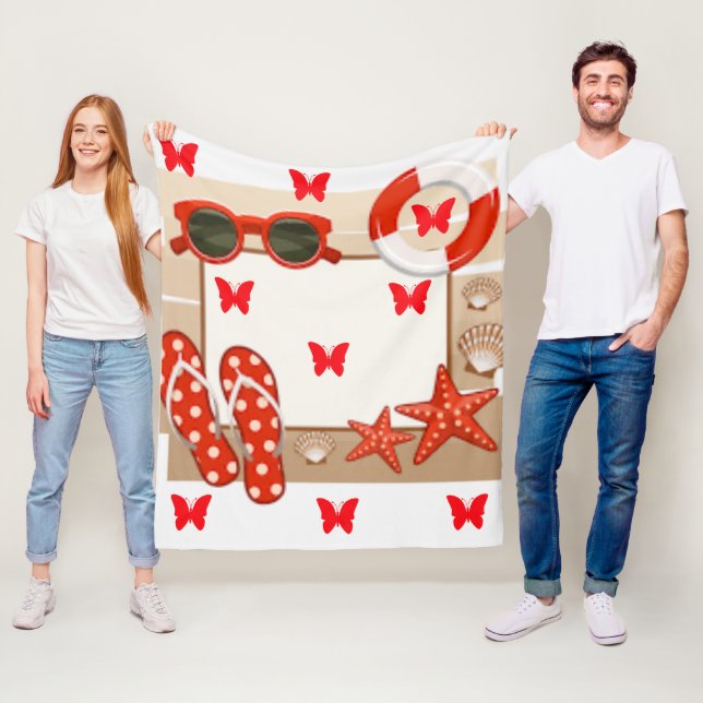 Söt i Polka dots Collection - Fleece Blanket (På plats)