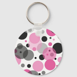 Söt i Polka dots-insamling Nyckelring