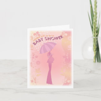 Söt i Rosa Baby Shower Note Card Inbjudan