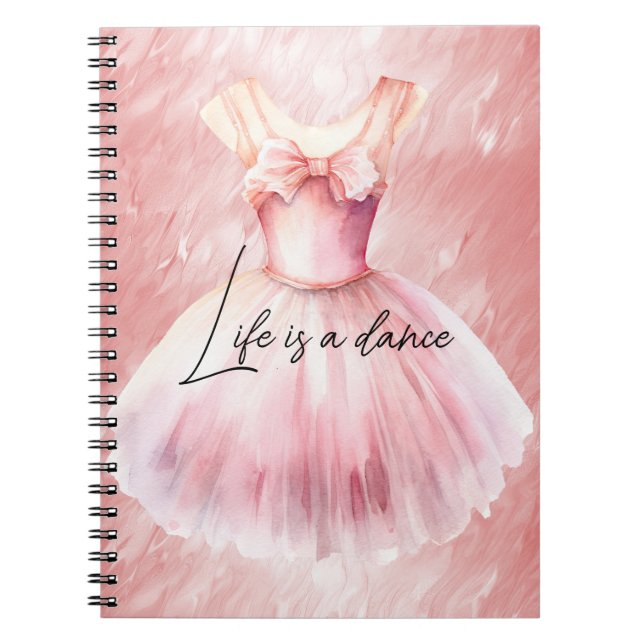 Söt i Rosa Ballet Dress Anteckningsbok (Framsidan)