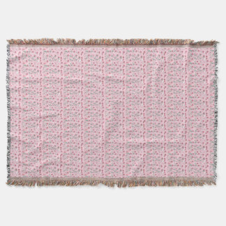 Söt i Rosa: Blåblommor, blanket Filt