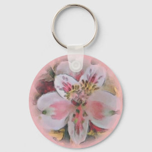 Söt i Rosa Blommigt Bouquet Keychain Nyckelring