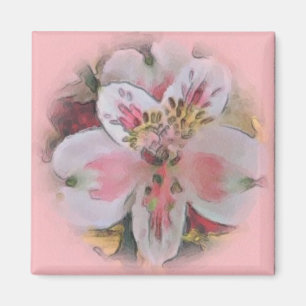 Söt i Rosa Blommigt Bouquet Magnet