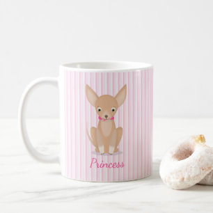 Söt i Rosa Chihuahua Kaffemugg