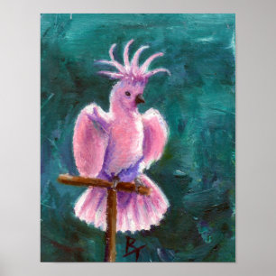 Söt i Rosa Cockatoo Poster