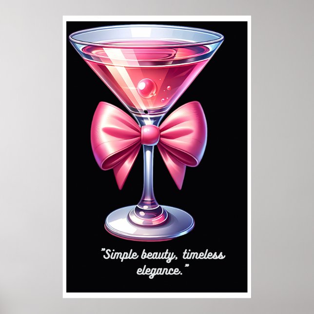 Söt i Rosa: Cocktail Charm Poster (Framsidan)