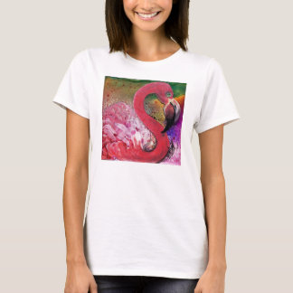 Söt i Rosa Flamingo Design Tee