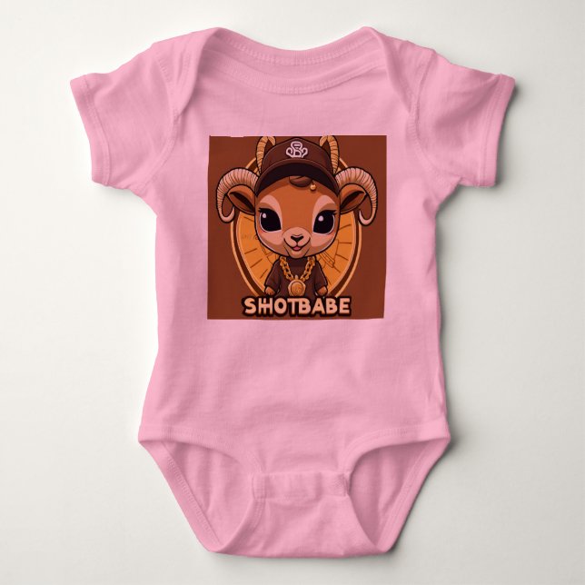 Söt i Rosa för din lilla trendsättare" T Shirt (Framsida)