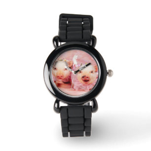 Söt i Rosa Grisar Kids Glitter Watch Armbandsur