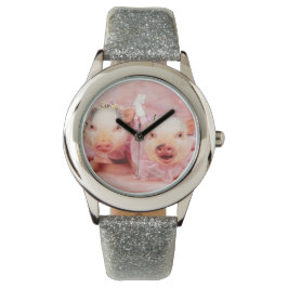 Söt i Rosa Grisar Kids Glitter Watch Armbandsur