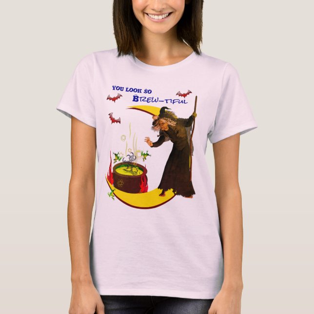 Söt i Rosa Halloween Season T-Shirt (Framsida)