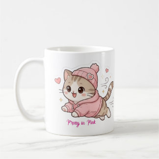 Söt i rosa kaffemugg