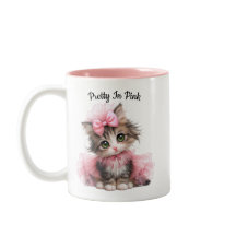 Söt i rosa – Kattunge mugg