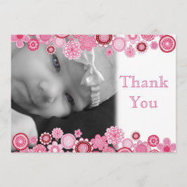 Söt i rosa kort för flickafototack