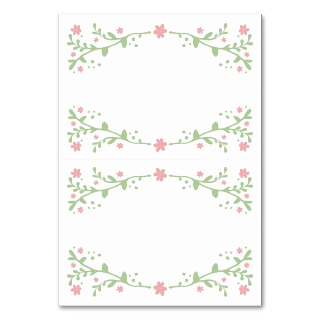 Söt i Rosa Momable Bord Place Cards Bordsnummer (Framsidan)