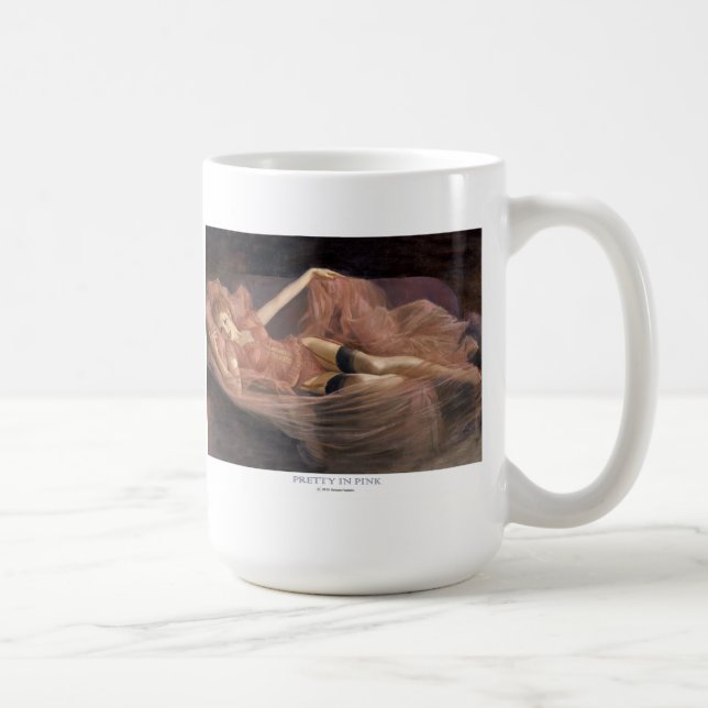 "SÖT I ROSA "mugg för pinupflickakaffe Kaffemugg (Höger)