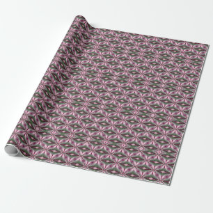 Söt i Rosa och Grönt Stretched Färg Presentpapper