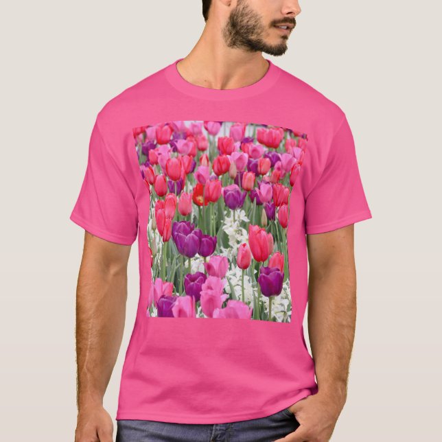 Söt i Rosa Petals T Shirt (Framsida)