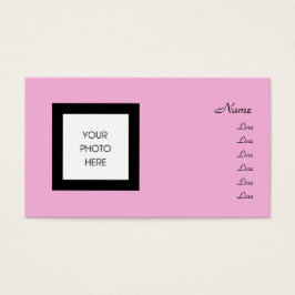 Söt i Rosa Photo Ram Visitkort